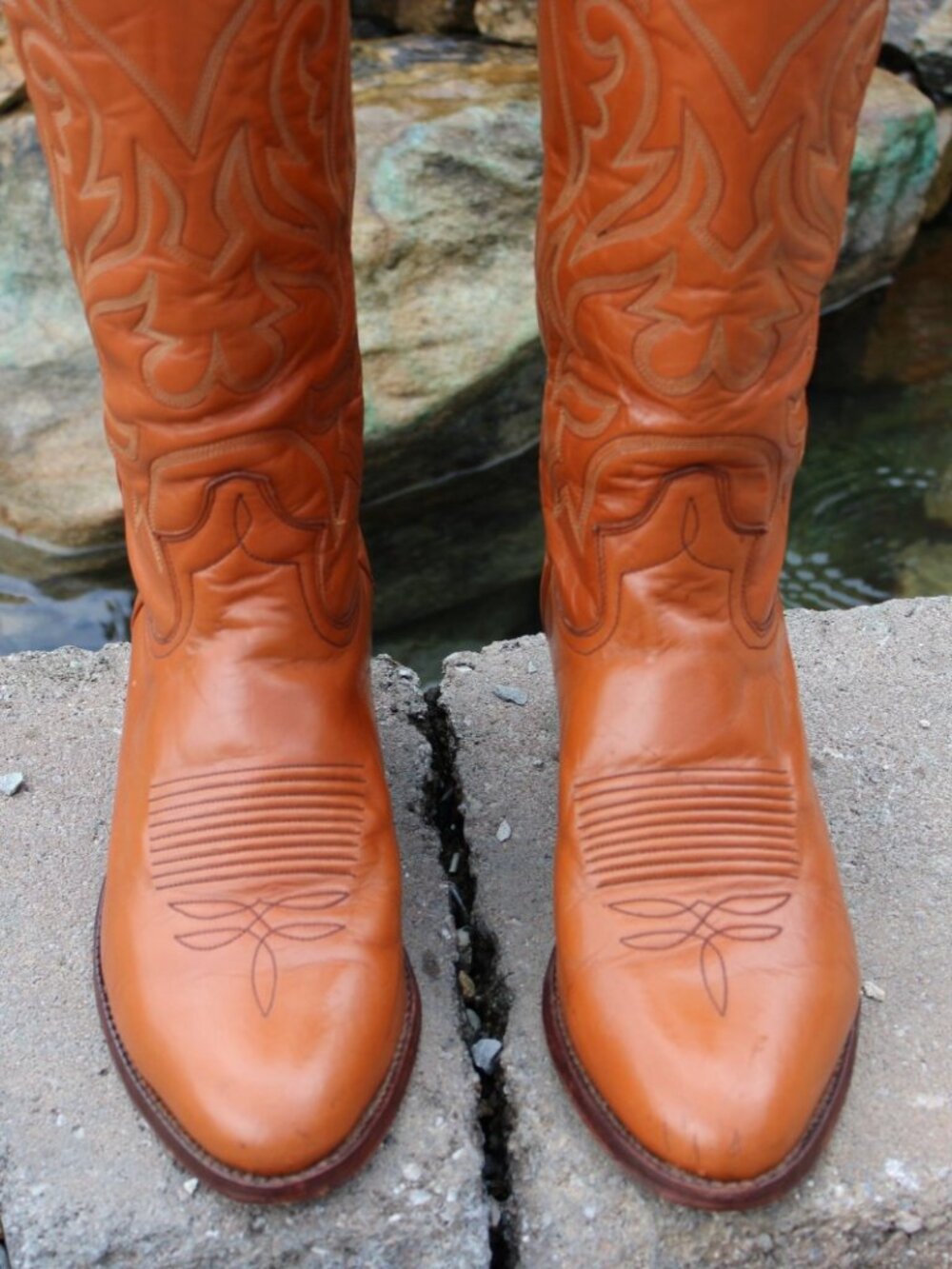 Sendra butterscotch calfskin Men's Western Cowboy Boots Size 9.5D